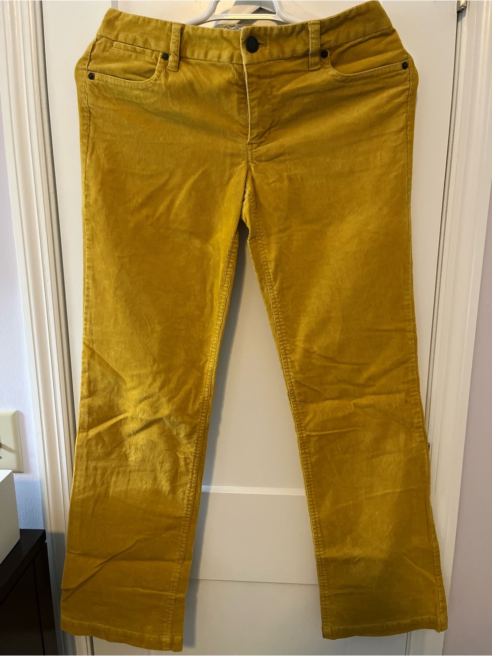 J. Crew Corduroy Straight -Leg Pants in Mustard